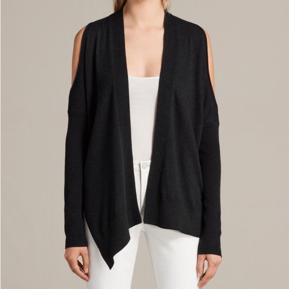 All Saints Cold Shoulder Reya Cardigan - Picture 1 of 10
